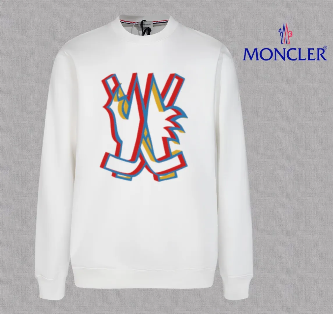 【 In Stock】 〖 𝐌𝐎𝐍𝐂𝐋𝐄𝐑~ 〗 440g ， 😎 ， ， Factory 2025 T ， ， Premium LOGO， Same Style ：Black White Size：S M L XL 2XL